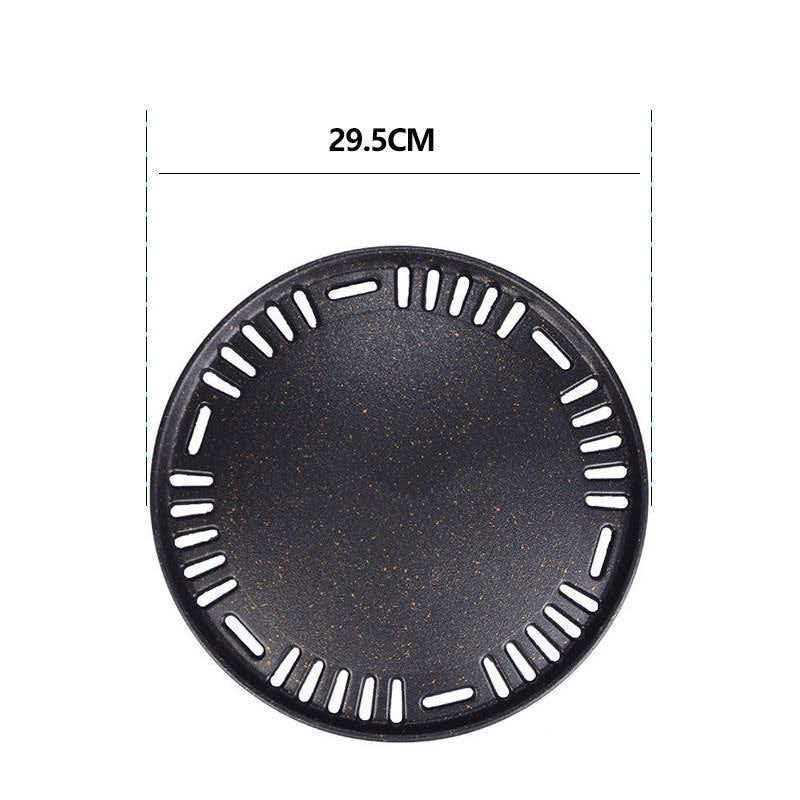 Round Non-stick Korean BBQ Grill Pan for Cassette Stove