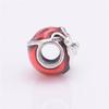 New 100% Original 925 Sterling Silver Beads Santa Claus and Red Enamel Genuine Charm Suitable for Fashion Style Charm Bracelets