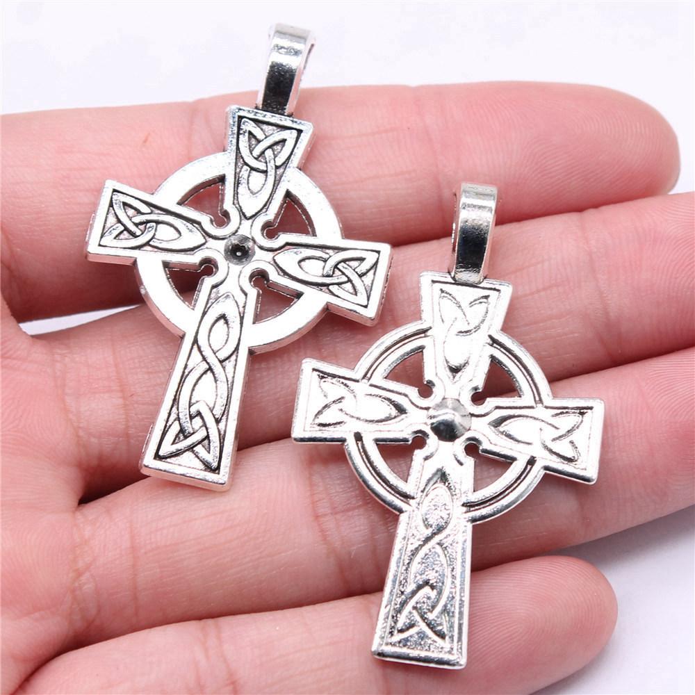 Large Crosses Detailed Religious Charm Antique Bronze Zinc Alloy Jewelry Making Supplies Necklace Making DIY Charms