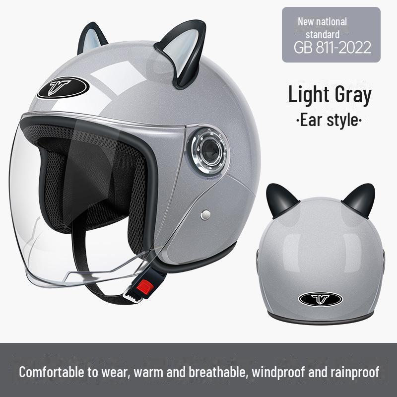 3C Certified Electric Motorcycle Helmet: Unisex Half Helmet for All Seasons, Provides Summer Ventilation and Winter Warmth