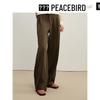 PEACEBIRD Women's High-Waist Thickened Straight-Leg Casual Pants