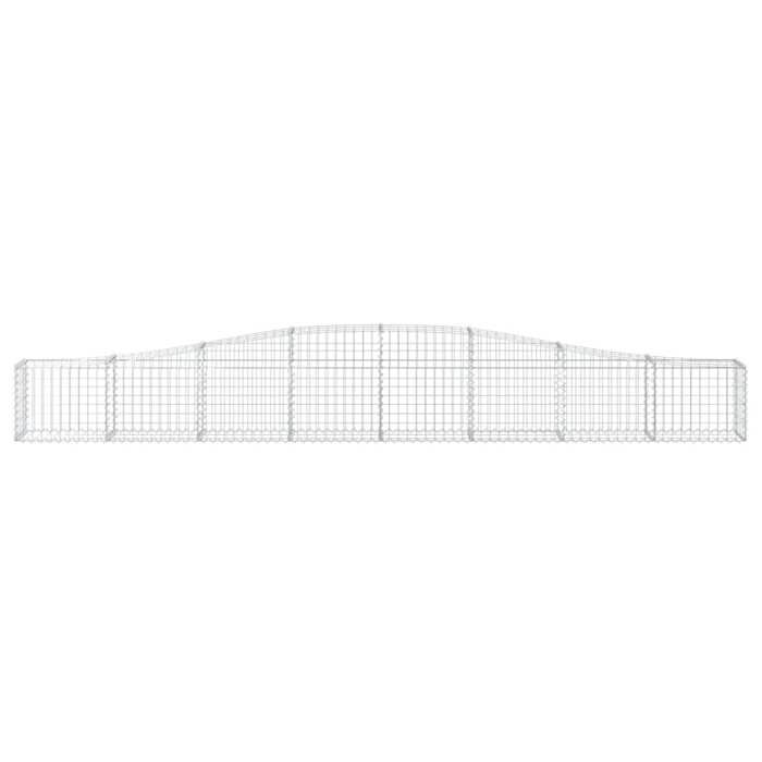 VidaXL Panier de Gabions Arqué Cage à Gabion Mur de Gabion Panier à Pierre Gabion pour Pierre Jardin Patio Extérieur 153402