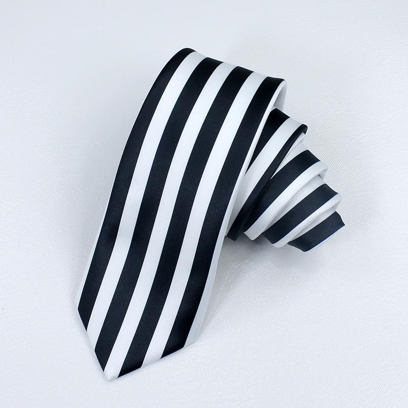 

P5 Persona 5 Мудрец Личность Черно-белый полосатый галстук с наконечником стрелы