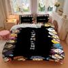 Cartoon Characters Border Printed 3pcs Bedding Set Soft Microfiber 1 Duvet Cover And 2 Pillowcases Home Bedroom Decor Xmas Gift K1148