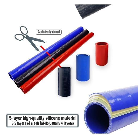 ID16-135mm Length100-1000mm Black Straight car silicone hose Intercooler Coolant Tube turbocharger connector tube Universal pipe