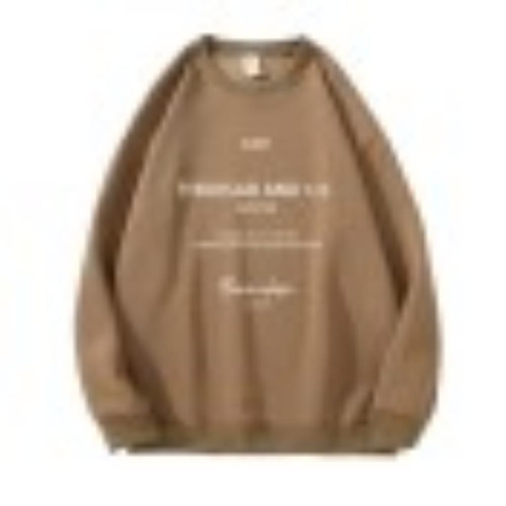 A Large-sized Loose and Trendy Hoodie for Women with A Round Neck, A Retro College Style and A Laid-back Top for Spring and Autumn