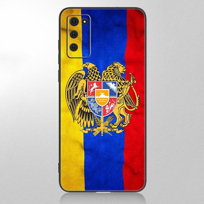Armenia Armenians Flag Case For Samsung Galaxy A12 A02S A22 A32 A52 A72 A71 A51 A41 A31 A21 A11 A50 A70 A10S A20S Black Cover