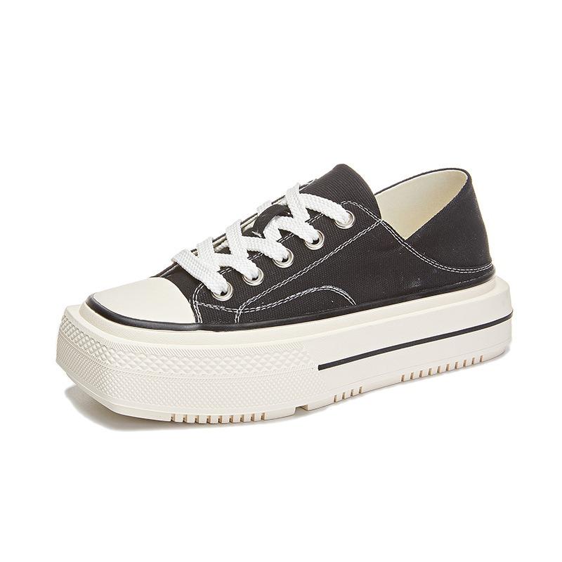 Square head two wear little white shoes women's autumn new women's platform casual board shoes breathable versatile flat-soled women's shoes