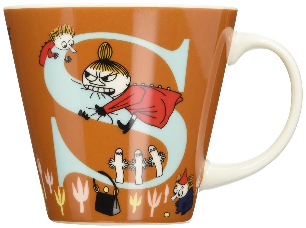 Yamaka Shoten MOOMIN Initial Mug, Small, 340ml Capacity, Microwave Safe, Moomin Merchandise, Nordic Style, Mother's Day Gift, Tableware, Gift,