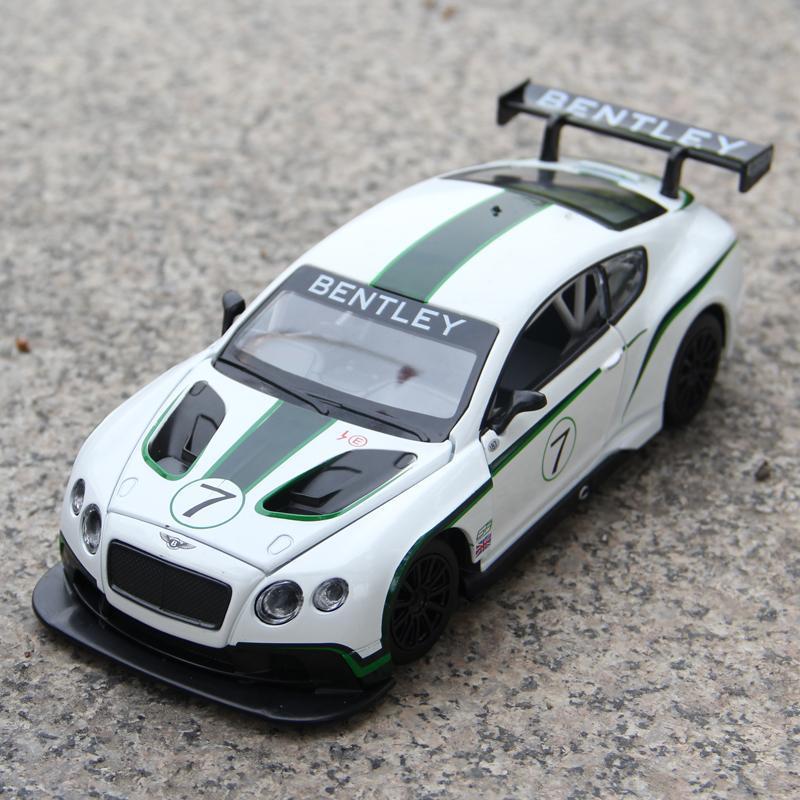 1/24 Bentley Continental GT3 Free Wheeling High Light Sport Racing Car Model Toy Diecast Metal Alloy Miniature Replica