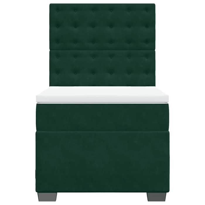 Maison Exclusive - Sommier à lattes de lit et matelas Vert foncé 80x200 cm Velours
