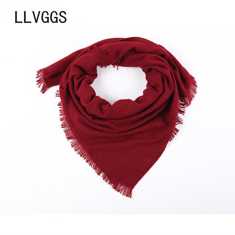 Ladies full hair scarf casual fashion versatile simple comfortable business travel autumn and winter windproof warm