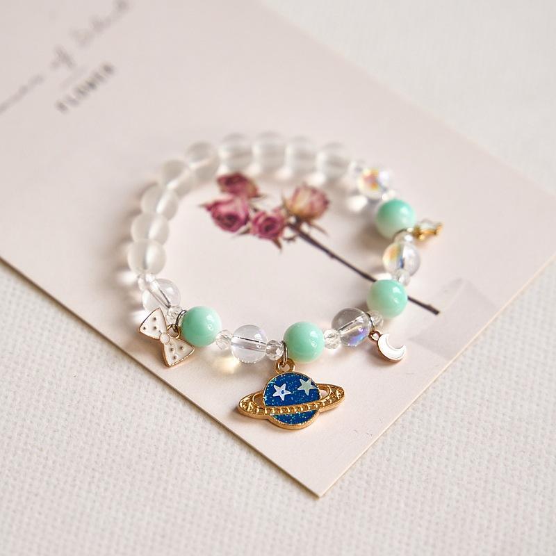 Year Sweet Cute Cat Crystal Beaded Bracelet Girls, Girlfriend Student Bracelet Wholesale