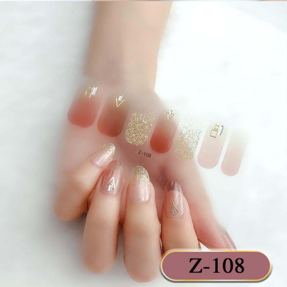 Z dreidimensionaler wasserfester No-Bake-Gel-Nagellack-Film Vollsticker einfacher europäischer und amerikanischer Stil fortgeschrittene Nagelfilm-Papier-Nagelsticker
