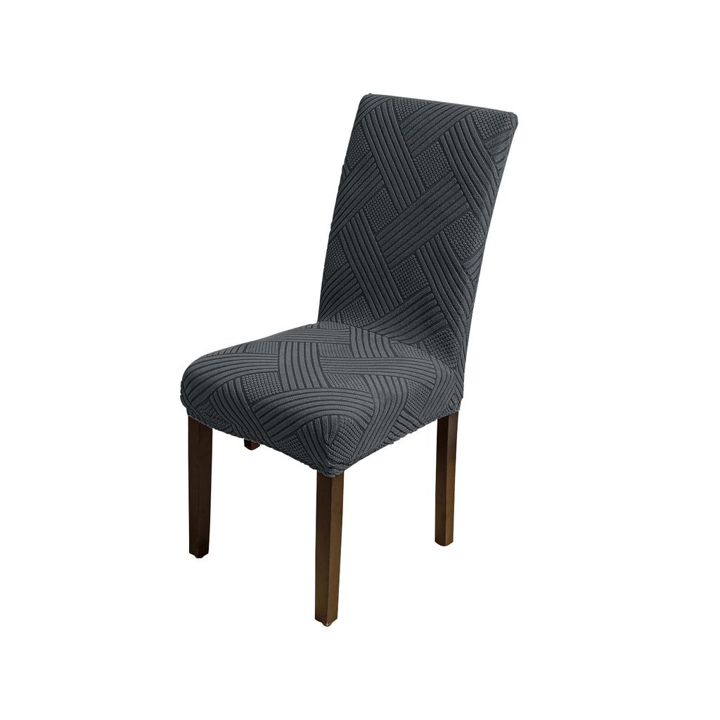 1PC Jacquard Chair Cover Stretch Dining Chair Slipcover For Kitchen Hotel Wedding Banquet Office Anti Dirty