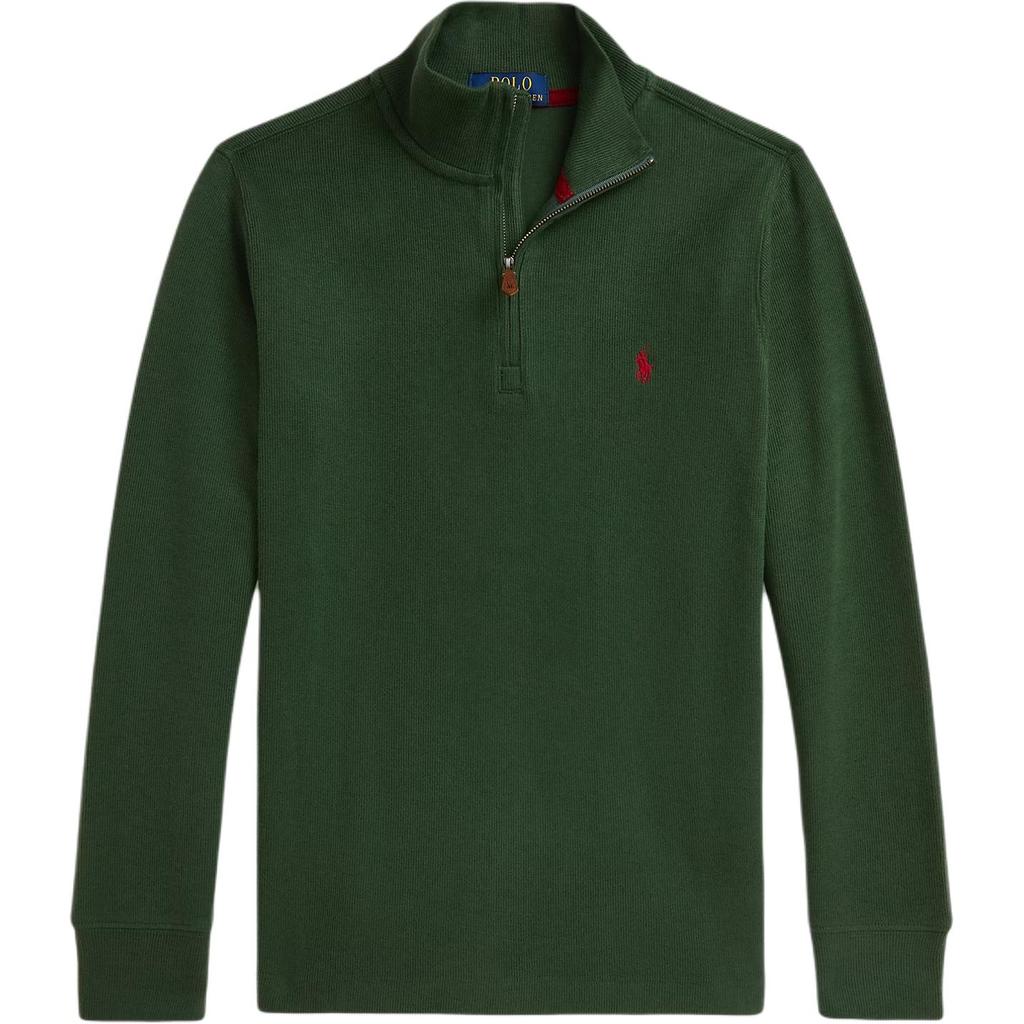 Ralph Lauren Sweatshirt FW25 Solid Color Quarter Zip Pullover Long Sleeve Kids 323953023-011