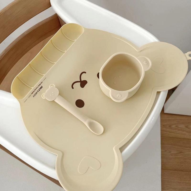 Food Grade Silicone Placemats Kids Placemats for Toddler Children Non-Slip Table Mats Baby Food Mats with Hanging Loop