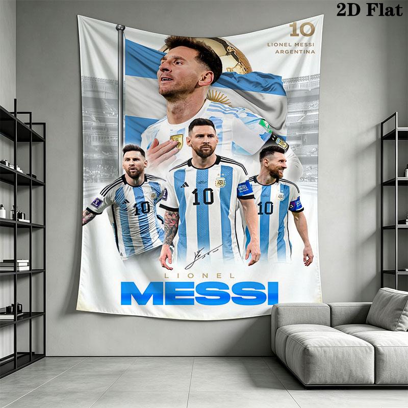 Messi Wall Hanging Printed Fabric Blanket Decorative Tapestries for Bedroom Living Room Home Decor