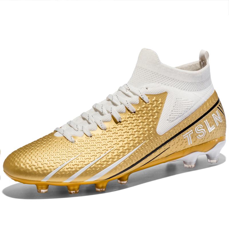 35-46 Men's Large-scale High-top Football Shoes Long Nail Anti-slip TPR Artificial Grasshopper Outdoor Children's Football Boots