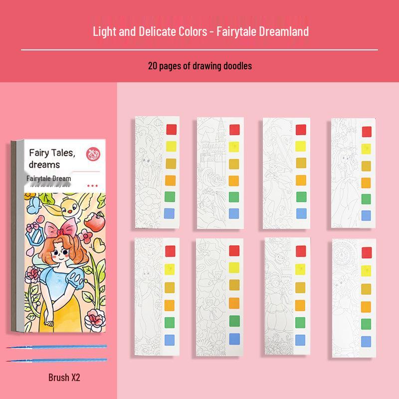 

Детская развивающая книга для рисования акварелью: Веселая игрушка для раскрашивания и рисования для детского сада