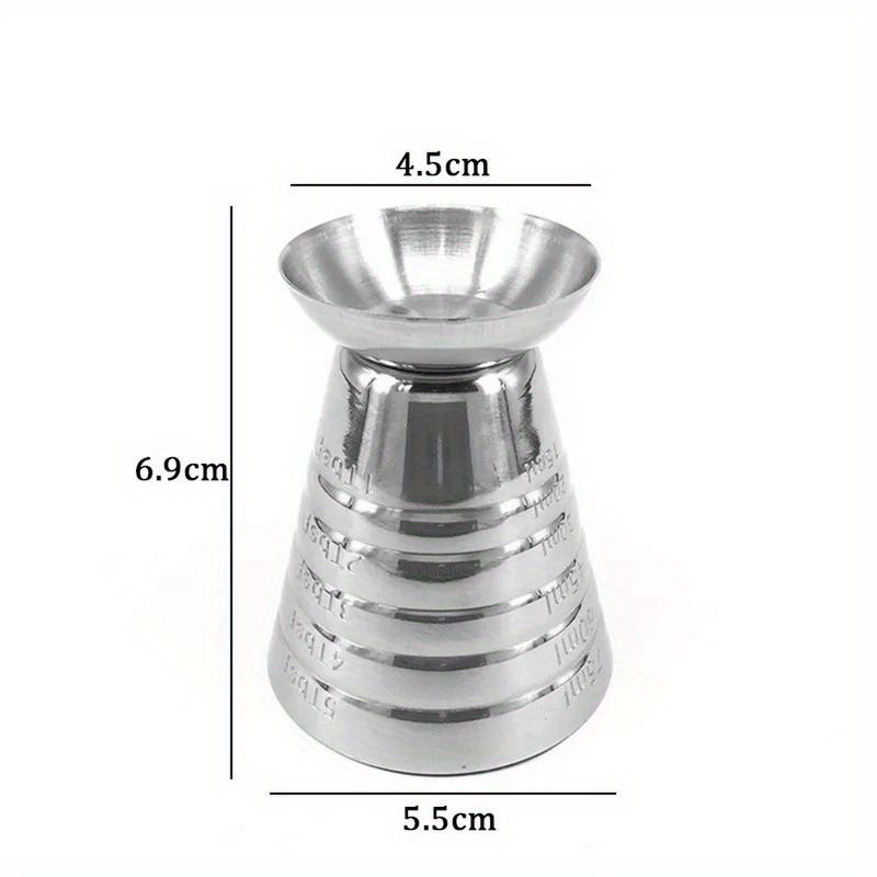 75ml Stainless Steel Measuring Shot Cup Ounce Jigger Bar Cocktail Drink Mixer Liquor Measuring Cup Mojito Measurer Coffee Mug