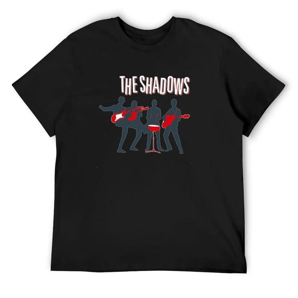 The Shadows Retro Band 1960's Rock & Roll T-Shirt Hippie Clothes Plain T-shirts Oversize Black T Shirts for Men