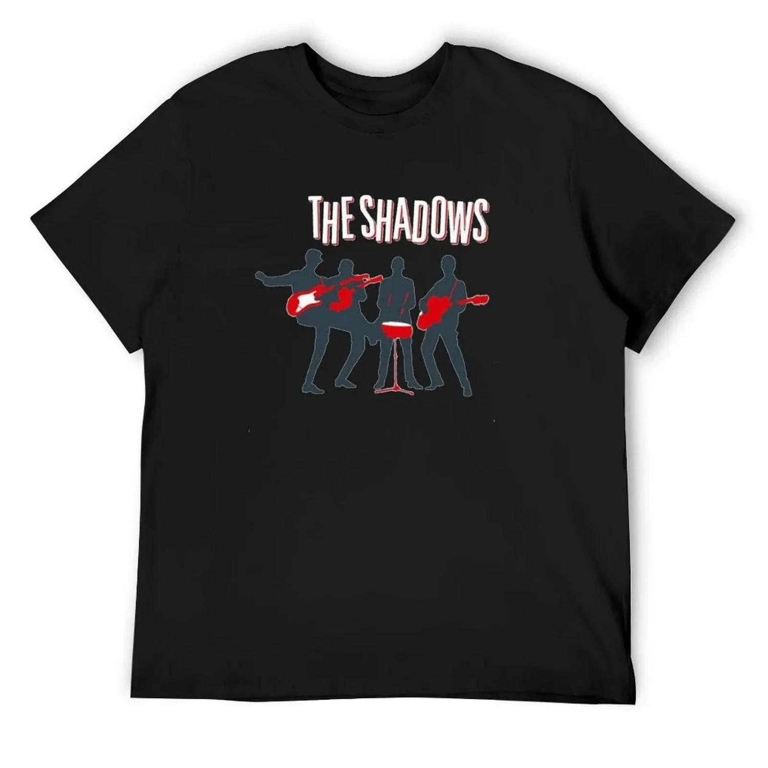 

The Shadows Retro Band 1960 s Rock & Roll T-Shirt hippie clothes plain T-shirts oversize black t shirts for men XXXXXL чорний