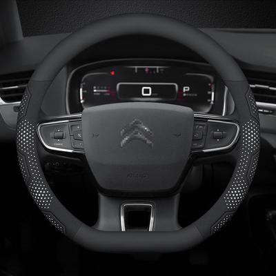 För Citroen C1 C2 C3 C4 C5 C6 VTS Xsara C-Crosser Berlingo Jumpy Kolfiber Mocka Bilrattöverdrag Auto Tillbehör
