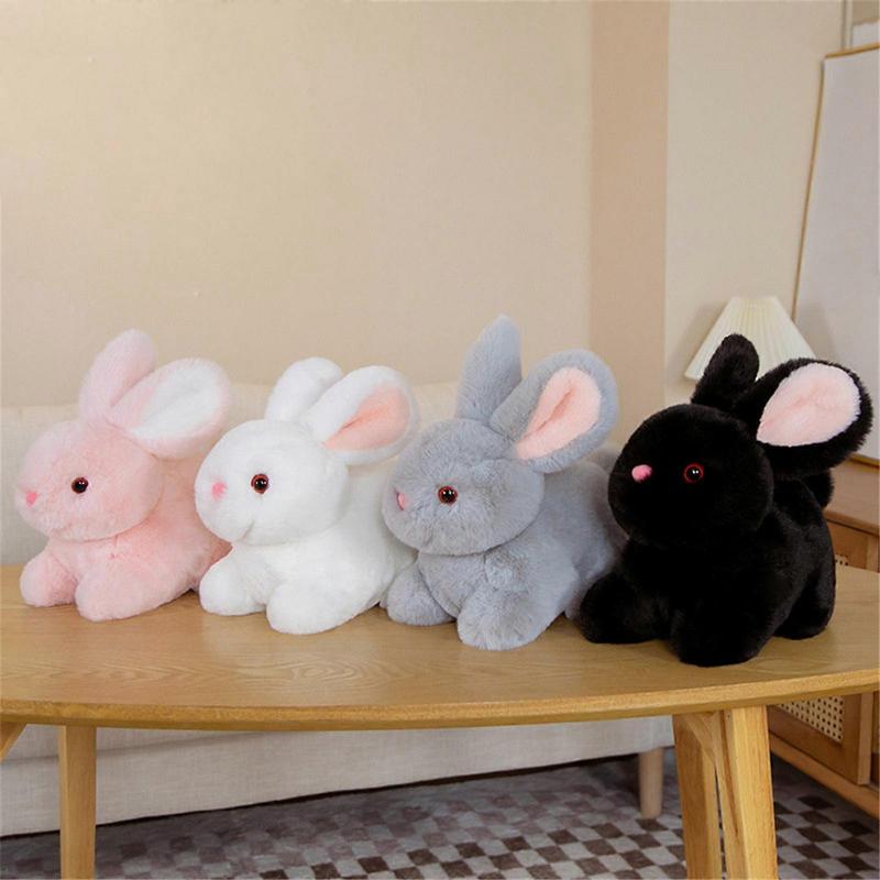 Stuffed Animal Rabbit Doll Couch Decors Soft Toy Baby Toy for Toddlers Emotion Smooth Christmas Gift  White 20cm