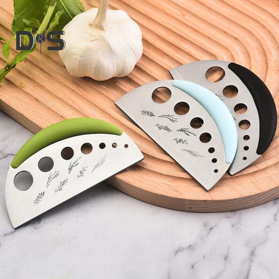 2-in-1 Spogliafoglie & Taglierino per Erbe Acciaio Inossidabile 7 Fori Regolabile Strumento da Cucina per Spogliare le Foglie di Timo Rosmarino Basilico Lavabile in Lavastoviglie Precisione