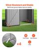 1533 X 876 X 1815 Mm Metal Garden Shed, Storage Building with Lockable Door & 2 Louver Vents, Sloped Roof Metal Outdoor Storage Shed, Tool Sheds