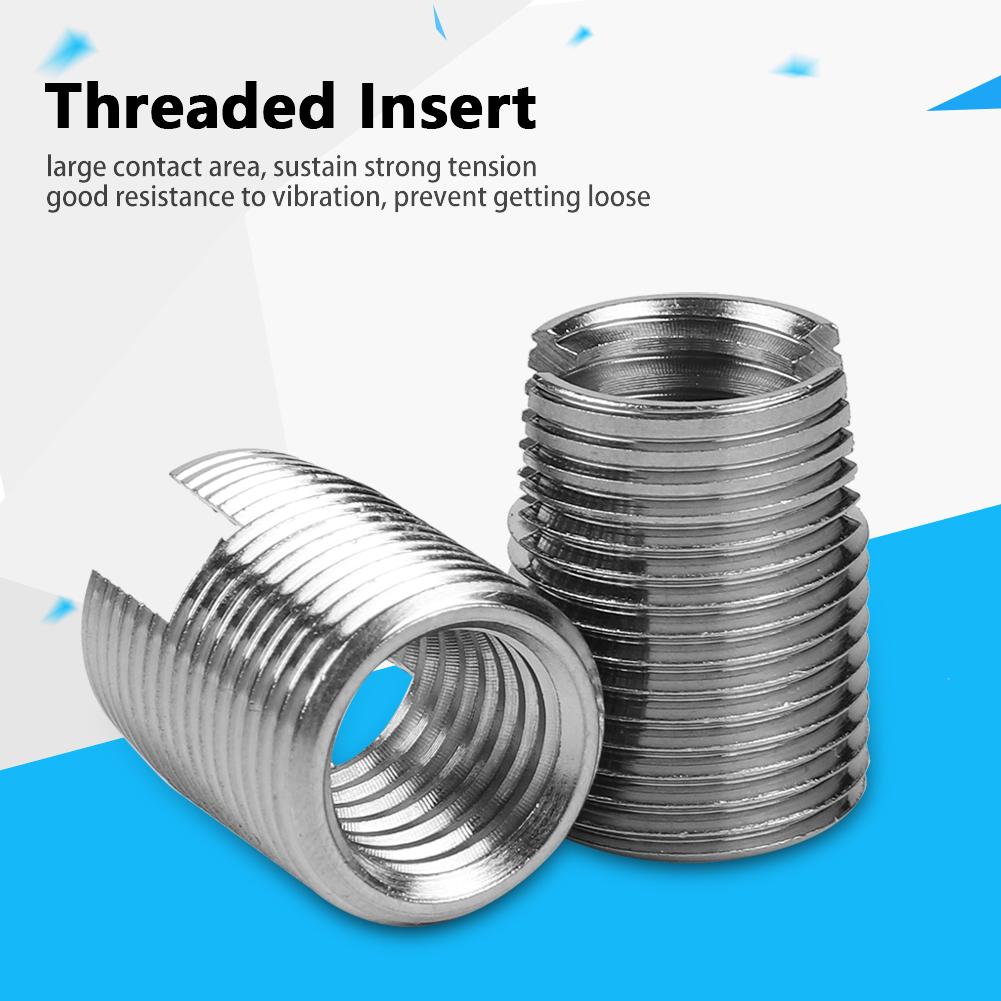 1 Set 302 Type 3 Hole SUS303 Stainless Steel Self Tapping Screw Thread Inserts (#7)