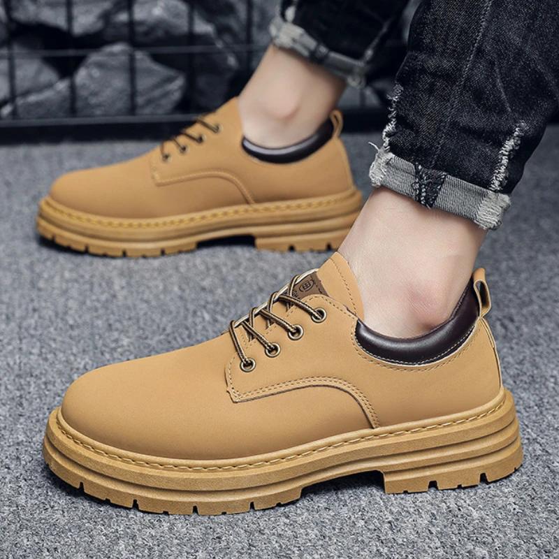 Fashion Mens Shoes England Style Lace up comfortable Non Slip Formal Shoes for Man Brand Outdoor Waterproof Men Casual Shoes