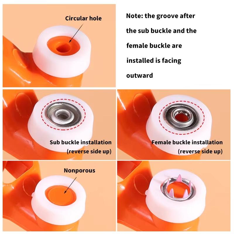 Snap Button Kit With Hand Pressure Pliers 50pcs Snaps Metal Snaps For Sewing DIY Crafts Clothes Hats