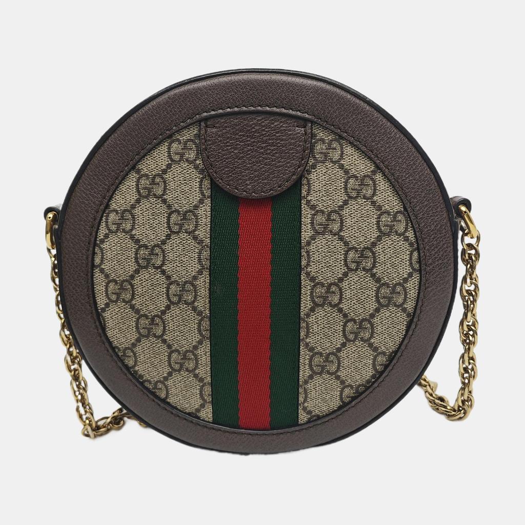 [Pre-Owned] Gucci Ophidia GG Mini Round Bag 'Beige' - Very Good #CNFHQ1