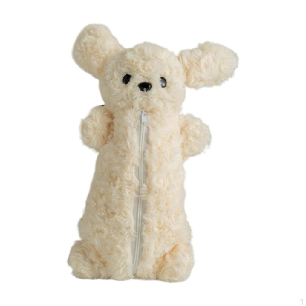 Cartoon Plush Pencil Case Girls Cosmetic Organizer Novelty Portable Multipurpose Makeup Bag