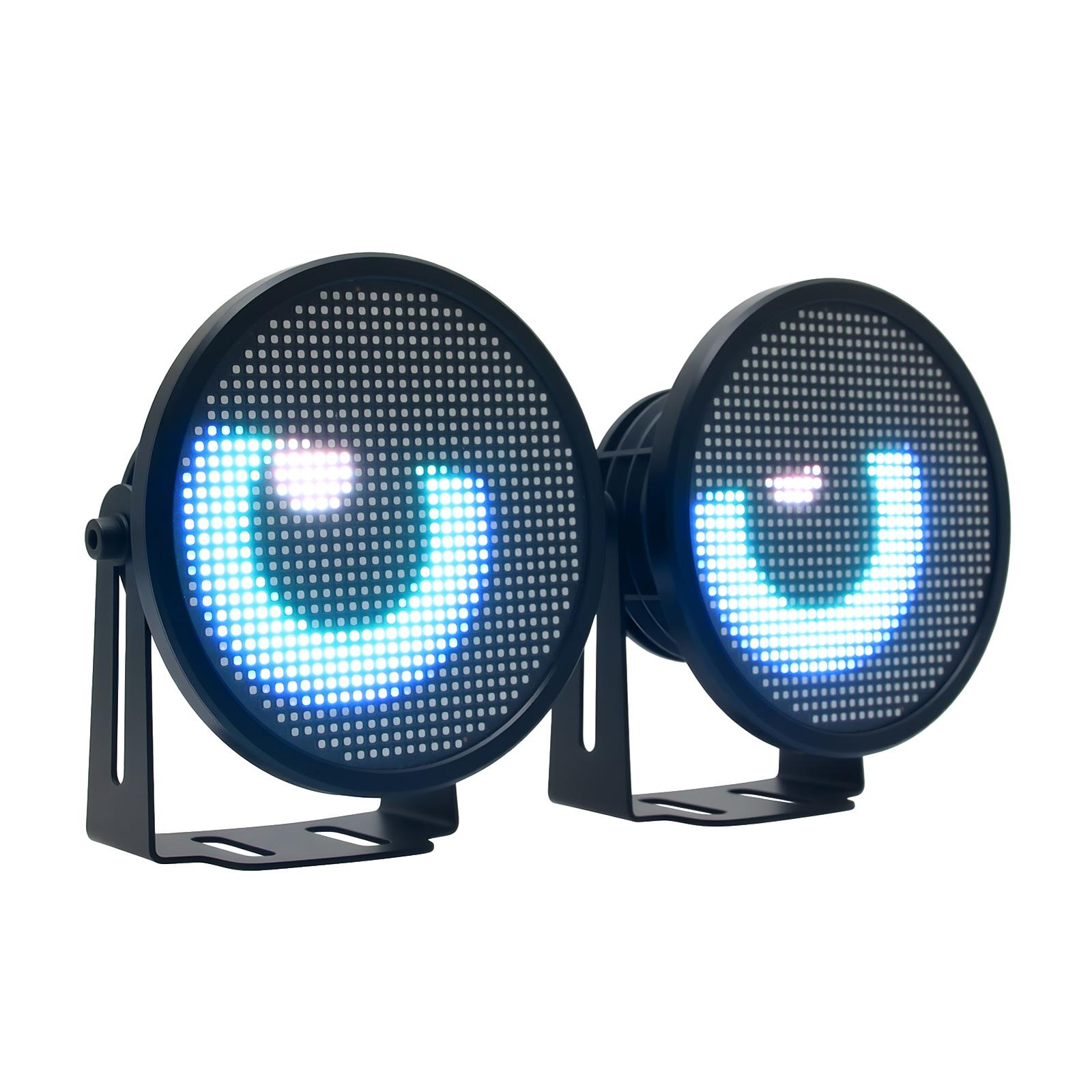 

2 PCS APP Control Automotive Dynamic Fog Lights LED Screen Blink DIY Pattern RGB Light Multimedia Player DRL Lamp 12V-24V Power