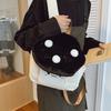 Healing Cartoon Star Mushroom School Bags Soft Lightweight Plush Flip Cover Corduroy Girl's Backpack Campus Commuting Backpack
