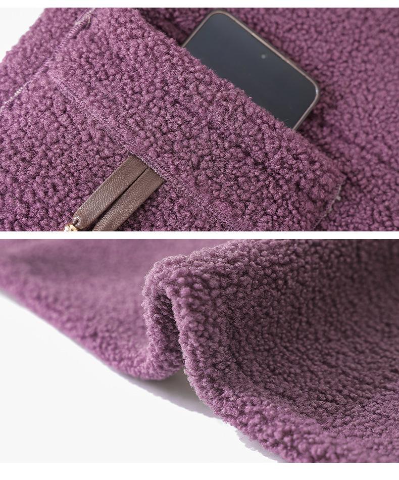 Plus Size Fleece-Lined Winter Coat for Middle-Aged & Elderly Women