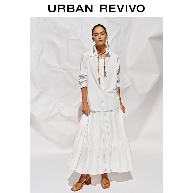 UR Women's Long-Sleeve Loose-Fit Lapel Shirt