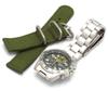 Seiko Men's Chronograph Watch SND377P Military Style Khaki Yellow Genuine Imported