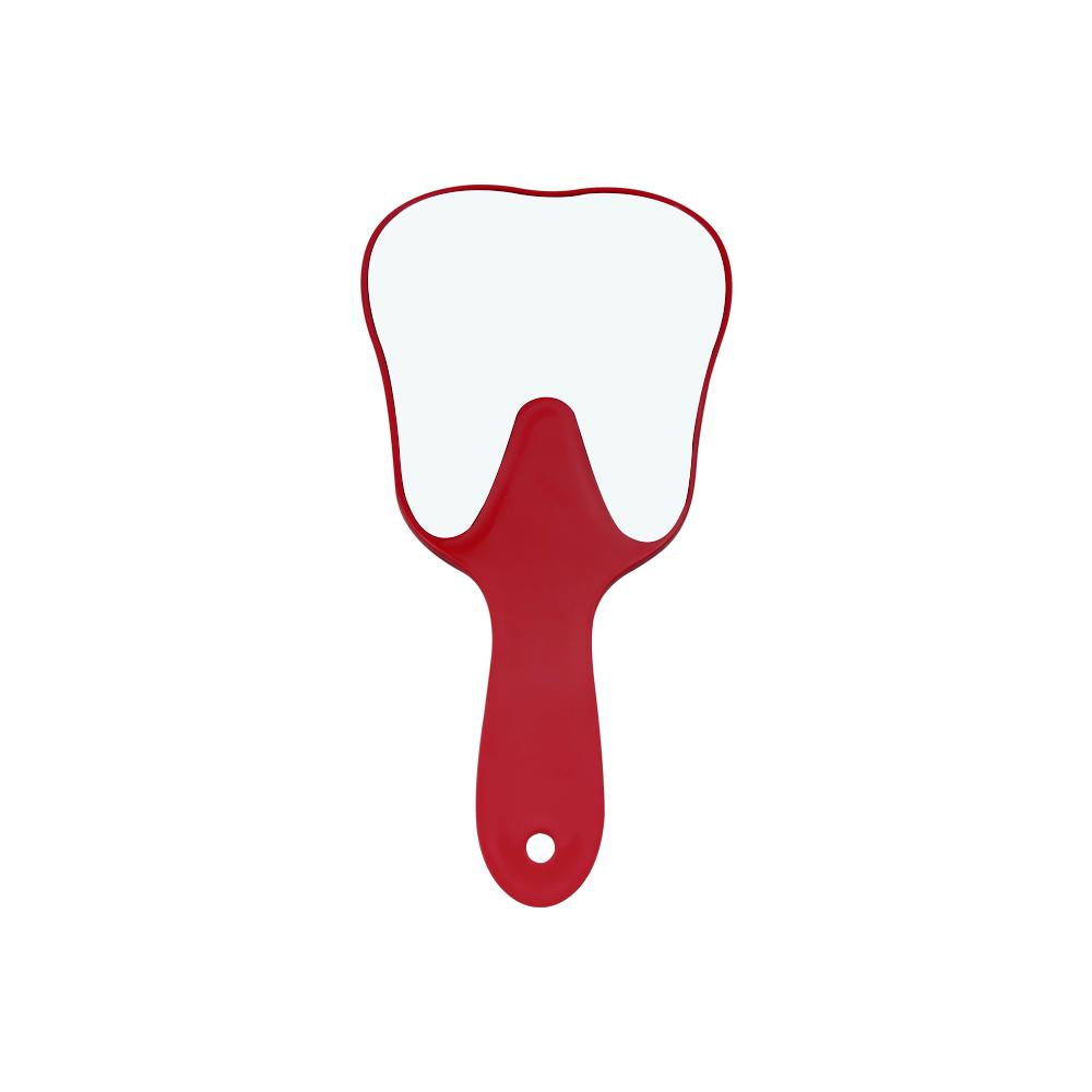 

Tooth Shaped Dental Handle Mirror Unbreakable Patient Cute Hand Inspection Examination Mirror Dentist Gift Makeup Mirrors красный