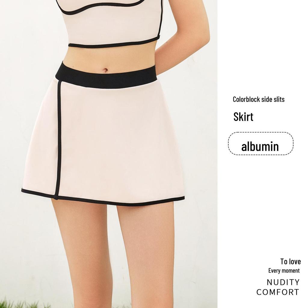 2025 Sommer Colorblock Schnelltrocknender Damen Sport Skort - Hochelastische Yoga- & Fitnessbekleidung