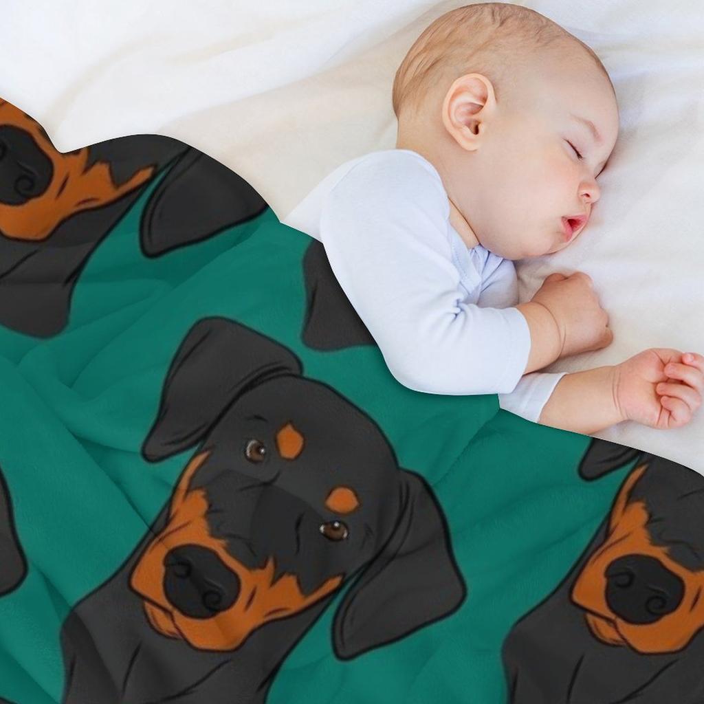 Doberman Throw Blanket Bed Fashionable Moving Summer Quilt Blankets