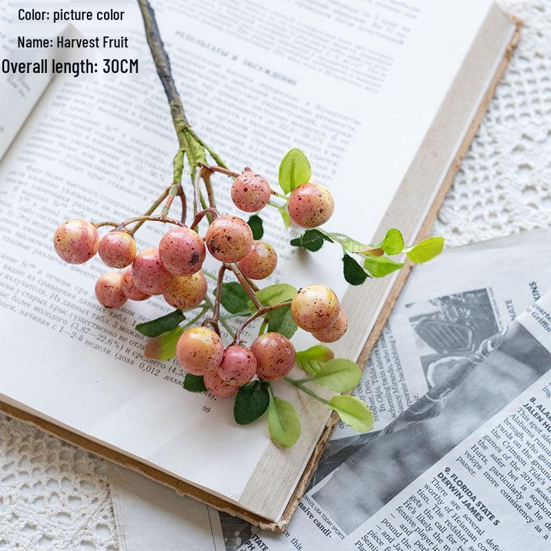 Harvest Fruit Artificial Flower Green Plant Wedding Decoration Handicraft INS Style GF12122-1