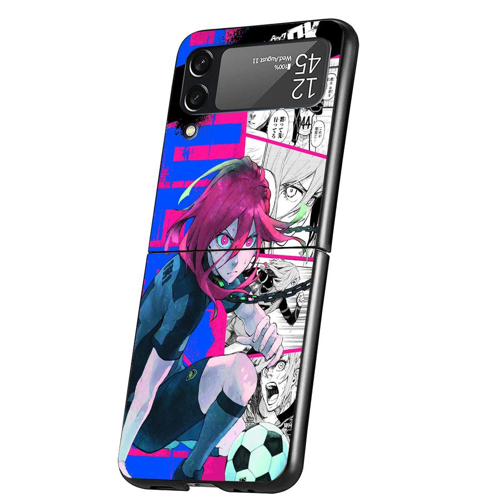 Blue Lock Chigiri Hyoma Cover Phone Case For Samsung Galaxy Z Flip 7 6 5 4 3 5G Flip7 Flip6 Flip5 Flip4 Flip3 Black Fundas Shell
