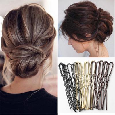 6cm U Shaped Alloy Hairpins Waved Hair Clips Simple Metal Bobby Pins Barrettes Bridal Hairstyle Design Tools Hair Pins
