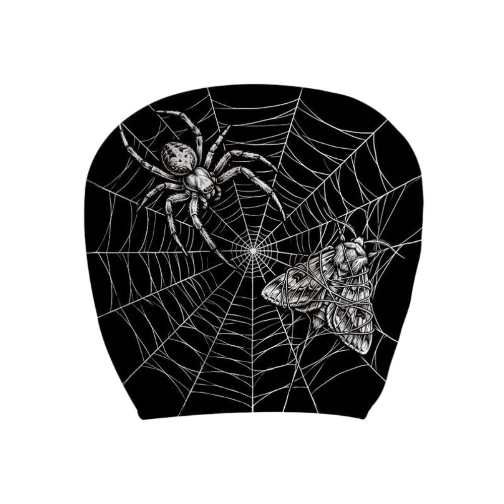 2PCS Cool Decorations Car Pillowcase Spider Web Car Seat Headcover Gift for Car Lover