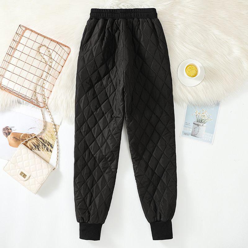 Women's Plus Size Quilted Winter Pants - Warm, Thick, Lightweight, Casual Fit