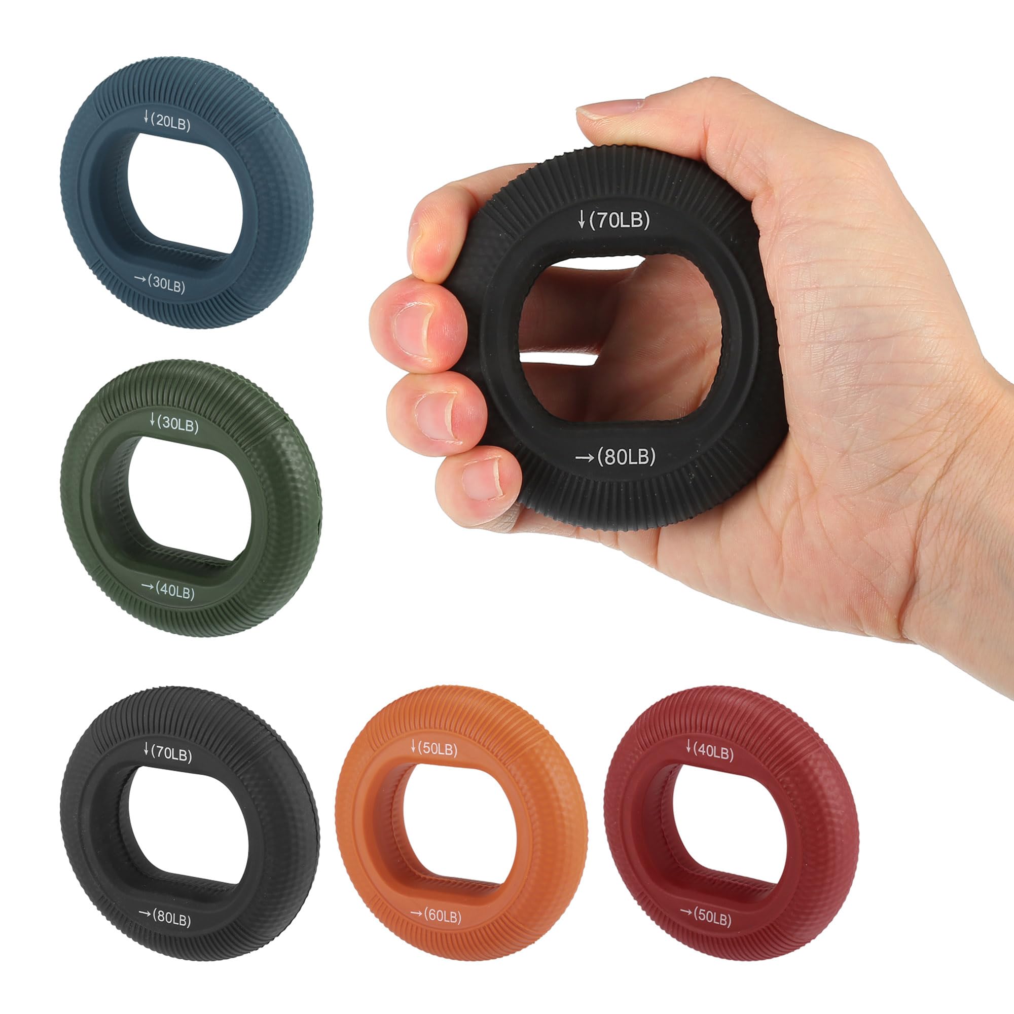 CAPASTEC Hand Grip Ring Shape Grip Strength Training Rehabilitation Hands чёрный